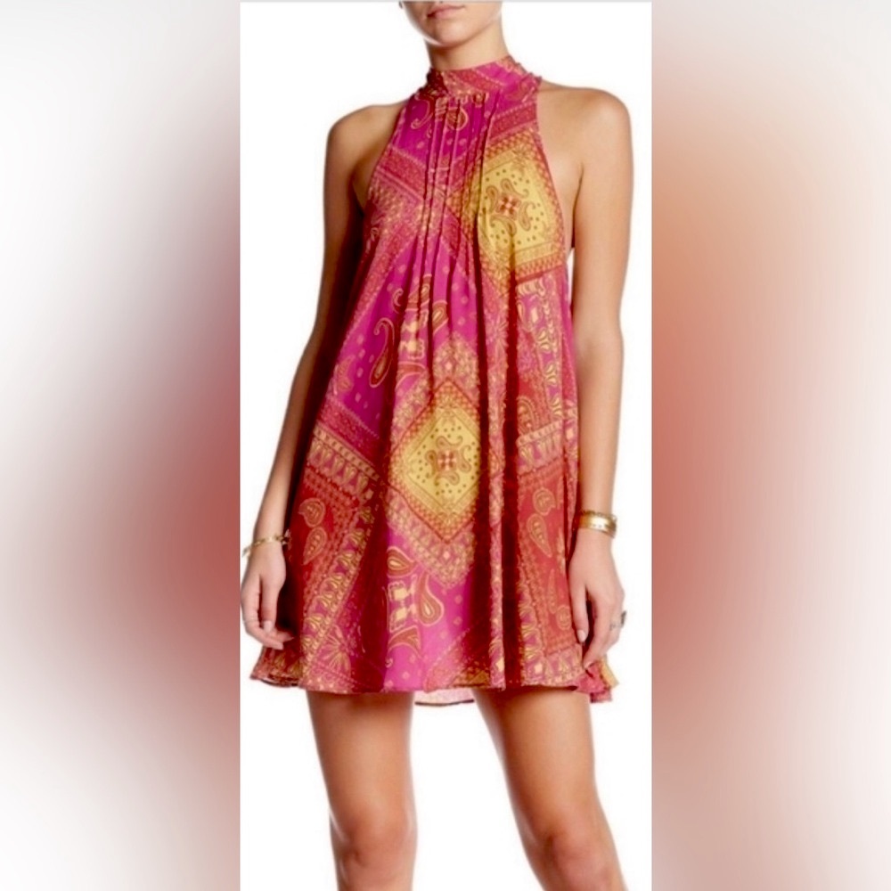 Free People Intimately Beaux Mock Neck Slip Dress Small